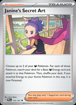 Janine's Secret Art 112/131 Uncommon – Prismatic Evolutions Pokémon card