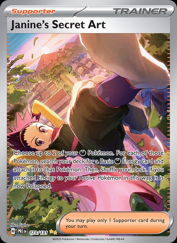 Janine's Secret Art 173/131 Prismatic Evolutions Pokémon card