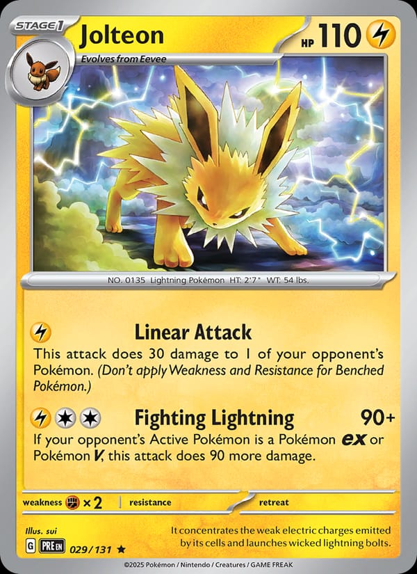 Jolteon 029/131 Prismatic Evolutions Pokémon card