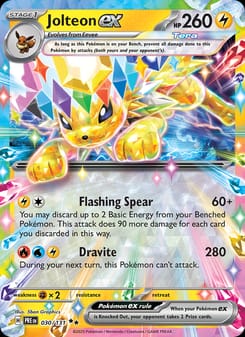 Jolteon ex 030/131 Double Rare – Prismatic Evolutions Pokémon card