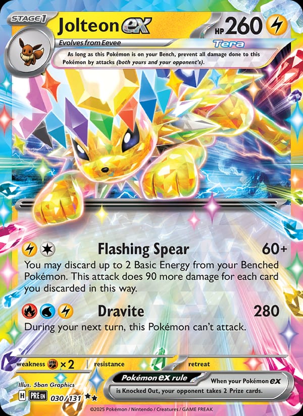 Jolteon ex 030/131 Prismatic Evolutions Pokémon card