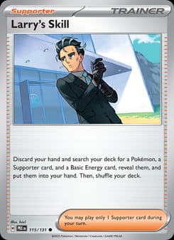 Larry's Skill 115/131 Common – Prismatic Evolutions Pokémon card