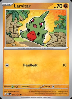 Larvitar 047/131 Common – Prismatic Evolutions Pokémon card