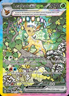 Leafeon ex 144/131 Special Illustration Rare – Prismatic Evolutions Pokémon card
