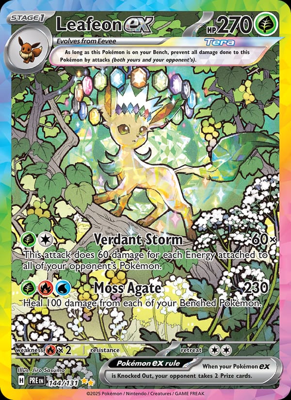 Leafeon ex 144/131 Prismatic Evolutions Pokémon card