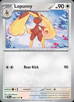 Lopunny 084/131 Common – Prismatic Evolutions Pokémon card