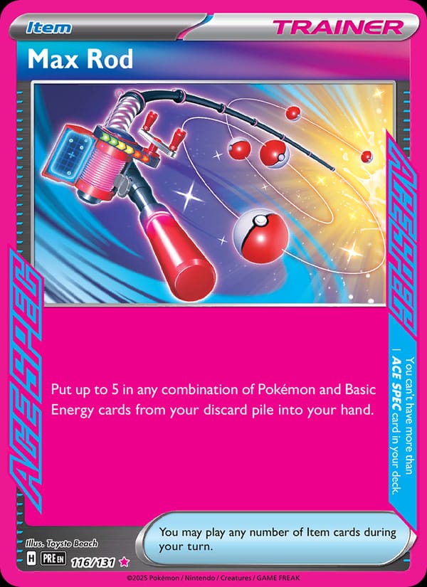 Max Rod 116/131 Prismatic Evolutions Pokémon card