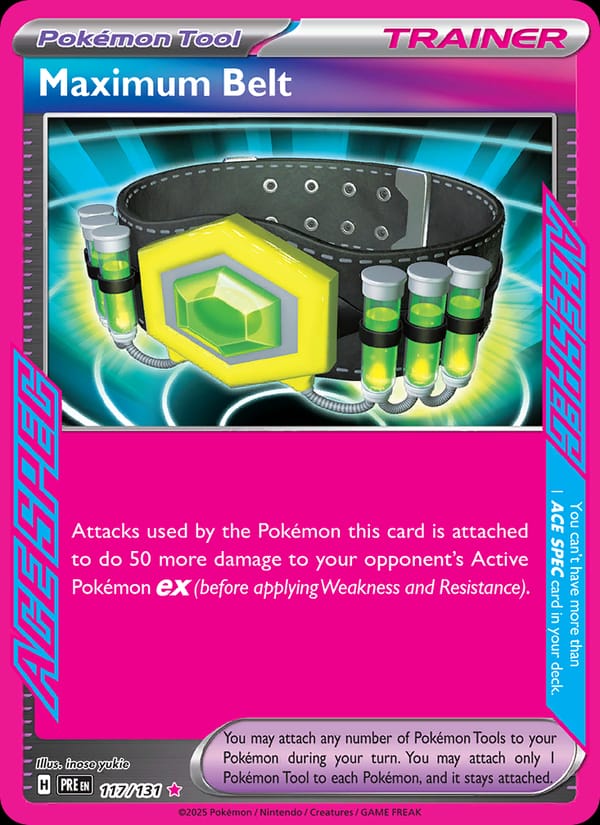 Maximum Belt 117/131 Prismatic Evolutions Pokémon card
