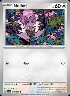 Noibat 090/131 Common – Prismatic Evolutions Pokémon card