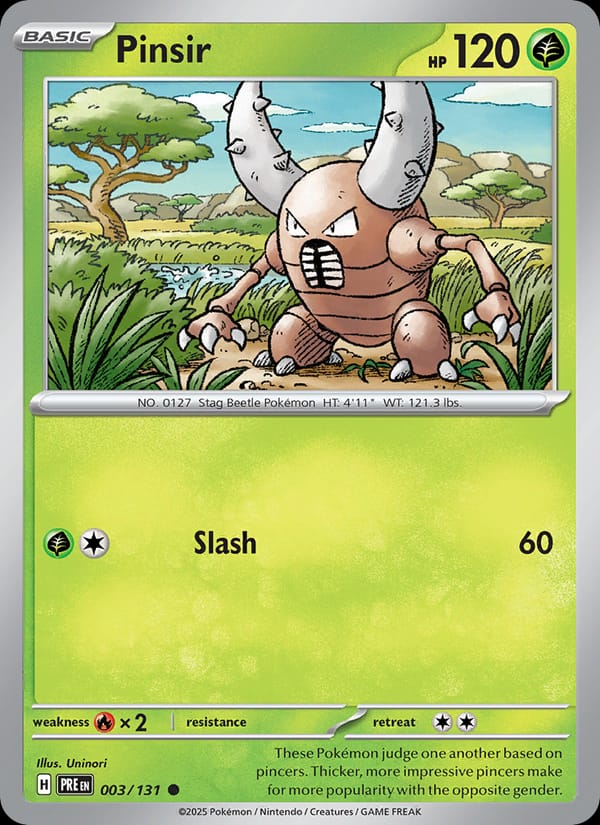 Pinsir 003/131 Prismatic Evolutions Pokémon card