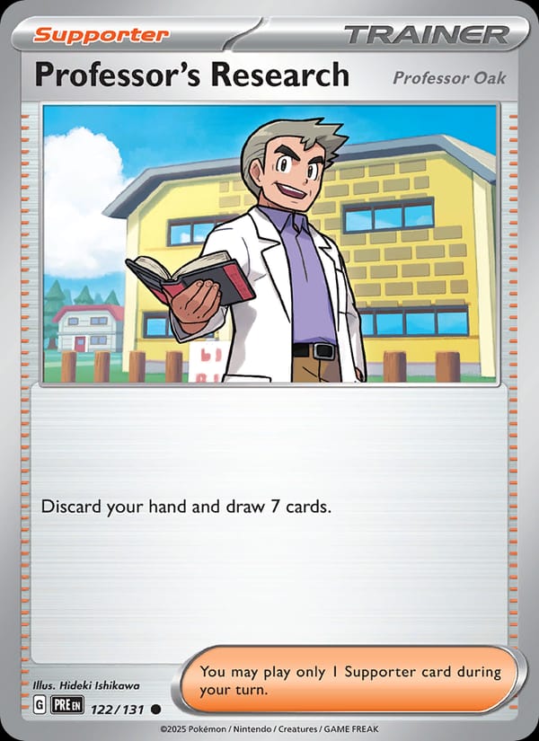 Professor's Research 122/131 Prismatic Evolutions Pokémon card