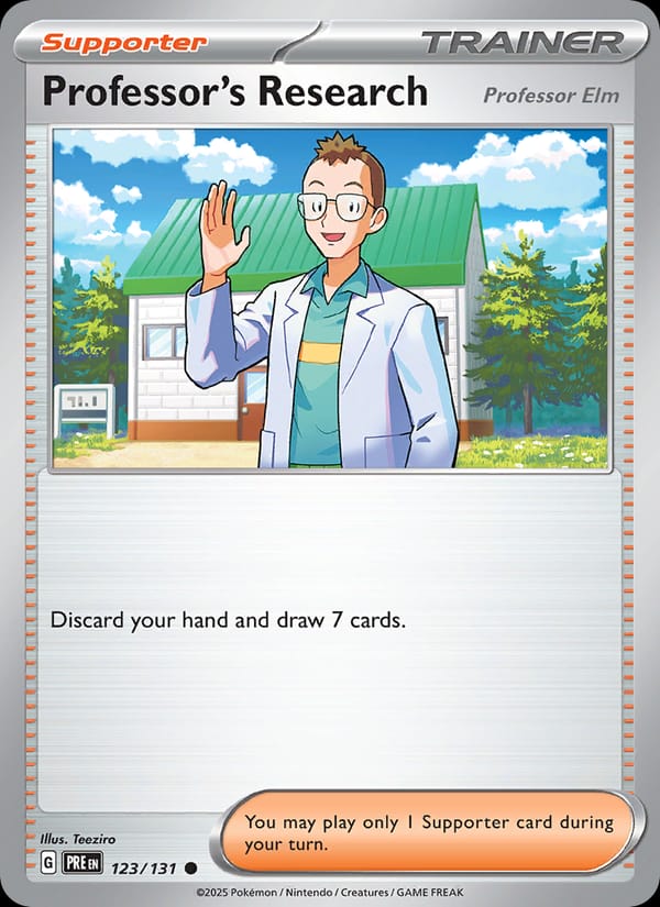 Professor's Research 123/131 Prismatic Evolutions Pokémon card
