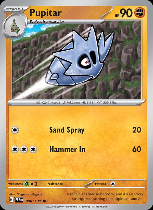 Pupitar 048/131 Prismatic Evolutions Pokémon card