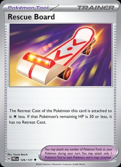 Rescue Board 126/131 Uncommon – Prismatic Evolutions Pokémon card