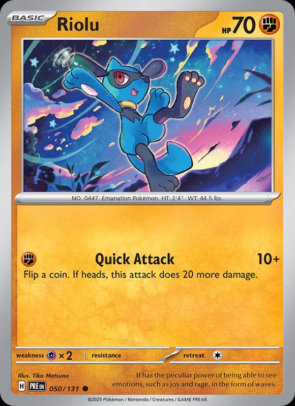 Riolu 050/131 Prismatic Evolutions Pokémon card