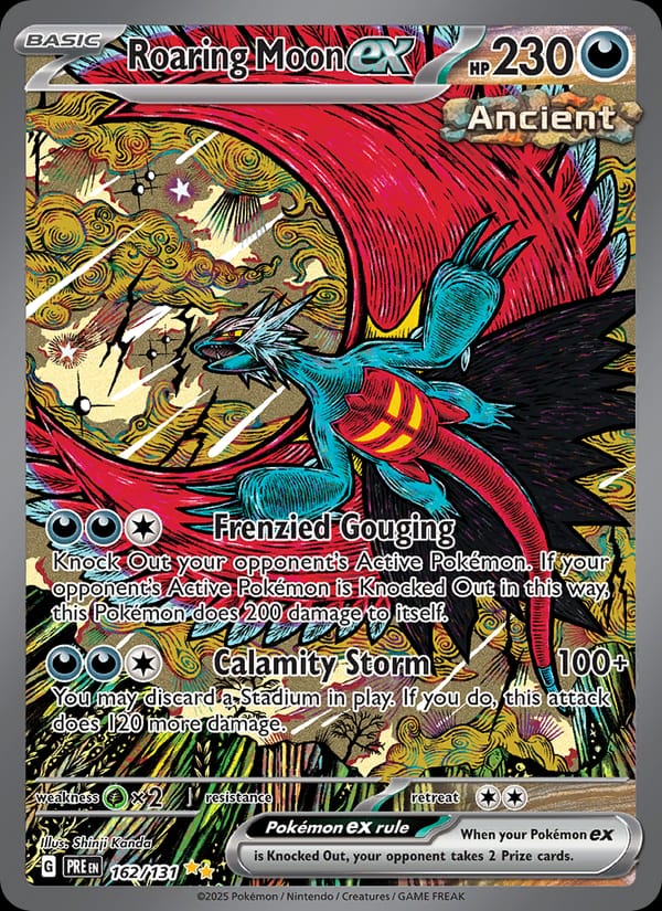 Roaring Moon ex 162/131 Prismatic Evolutions Pokémon card