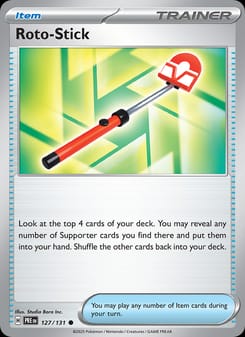 Roto-Stick 127/131 Common – Prismatic Evolutions Pokémon card