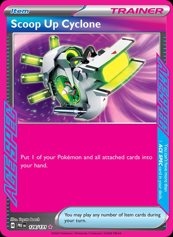 Scoop Up Cyclone 128/131 Prismatic Evolutions Pokémon card