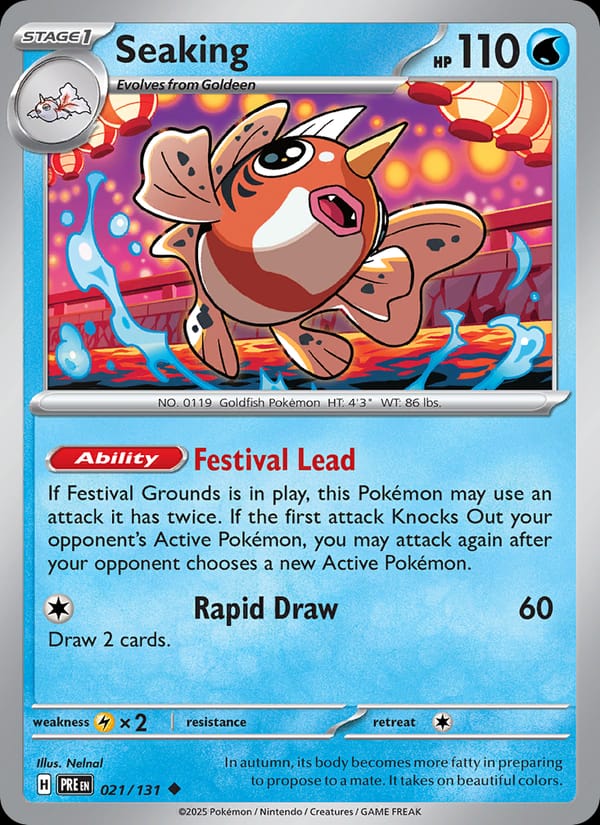 Seaking 021/131 Prismatic Evolutions Pokémon card