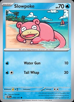 Slowpoke 018/131 Common – Prismatic Evolutions Pokémon card