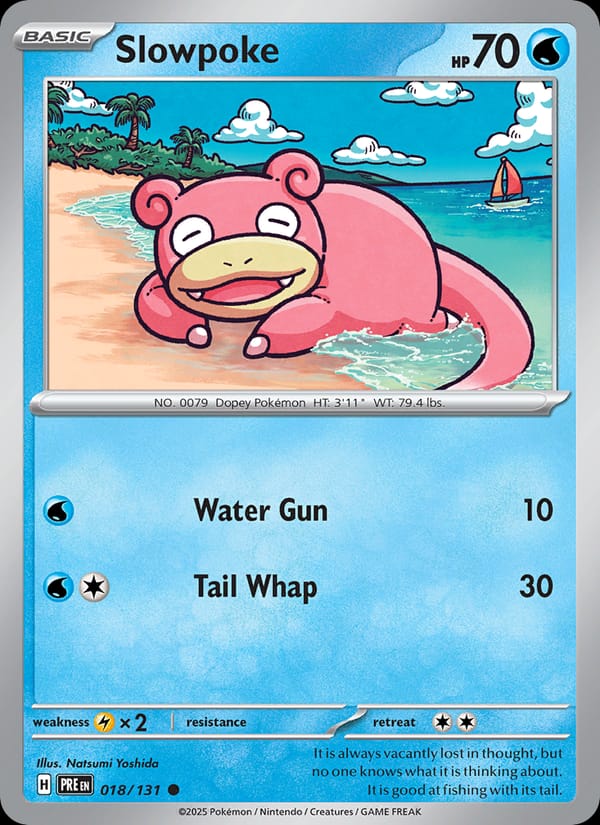 Slowpoke 018/131 Prismatic Evolutions Pokémon card
