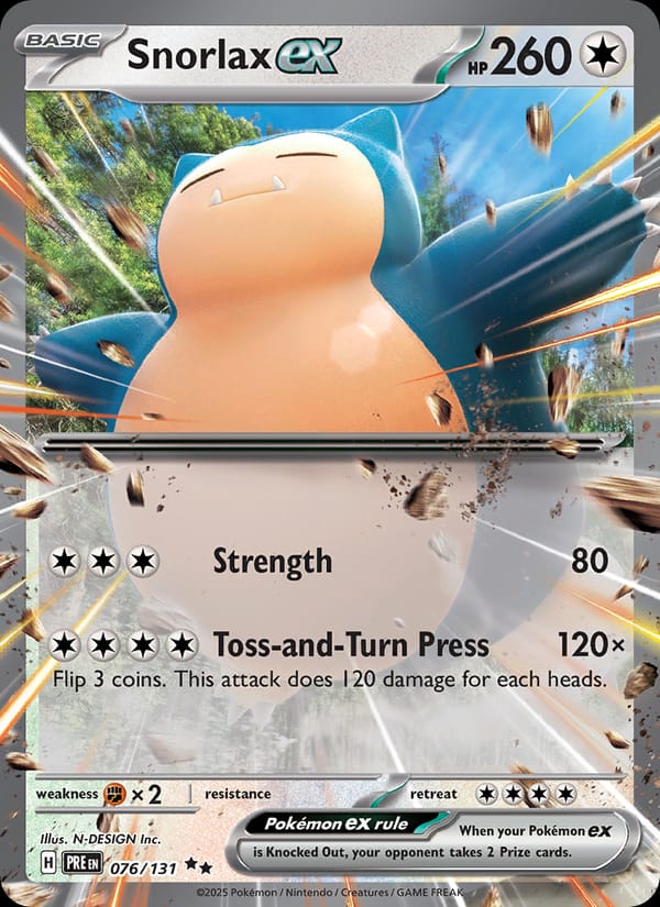 Snorlax ex 076/131 Prismatic Evolutions Pokémon card