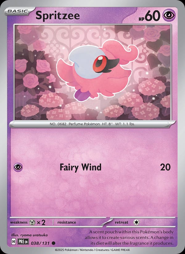 Spritzee 038/131 Prismatic Evolutions Pokémon card