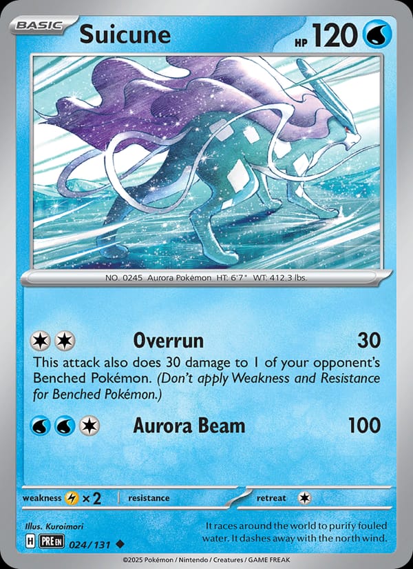 Suicune 024/131 Prismatic Evolutions Pokémon card