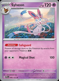Sylveon 040/131 Rare – Prismatic Evolutions Pokémon card