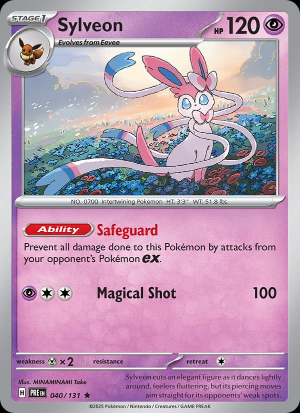 Sylveon 040/131 Prismatic Evolutions Pokémon card