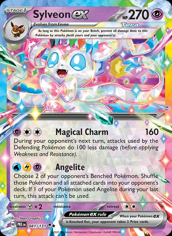 Sylveon ex 041/131 Prismatic Evolutions Pokémon card