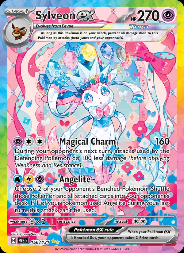 Sylveon ex 156/131 Prismatic Evolutions Pokémon card