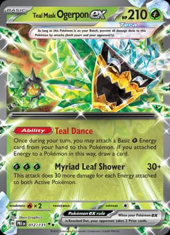 Teal Mask Ogerpon ex 012/131 Double Rare – Prismatic Evolutions Pokémon card
