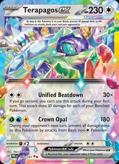 Terapagos ex 092/131 Double Rare – Prismatic Evolutions Pokémon card