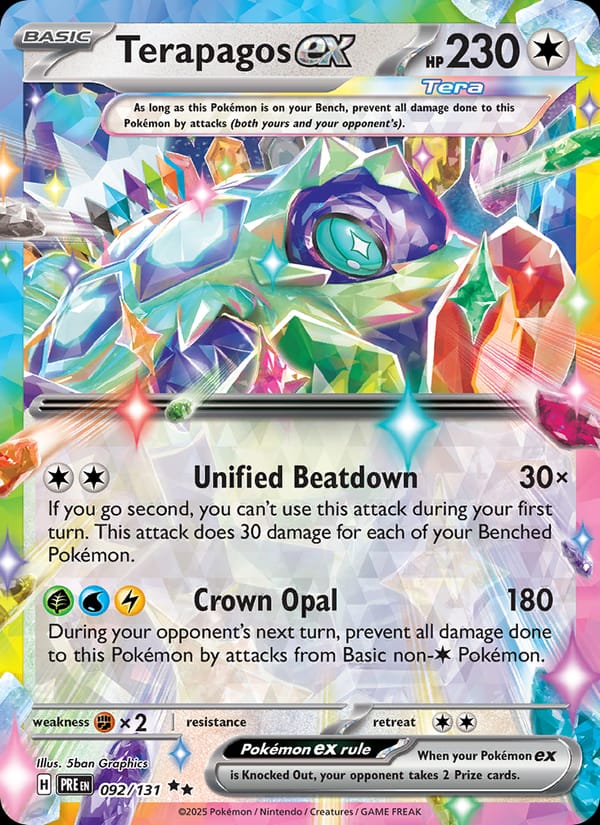 Terapagos ex 092/131 Prismatic Evolutions Pokémon card