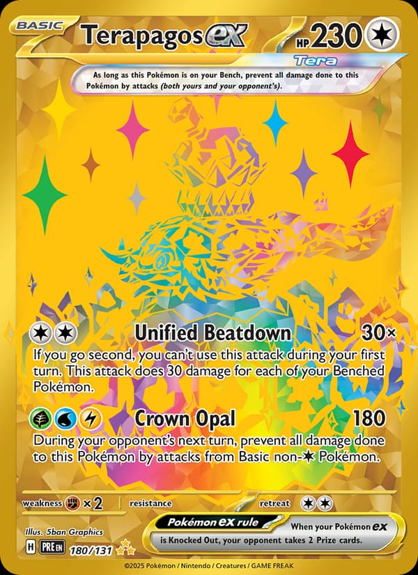 Terapagos ex 180/131 Prismatic Evolutions Pokémon card