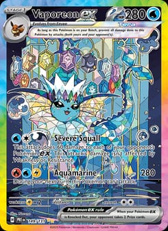 Vaporeon ex 149/131 Special Illustration Rare – Prismatic Evolutions Pokémon card