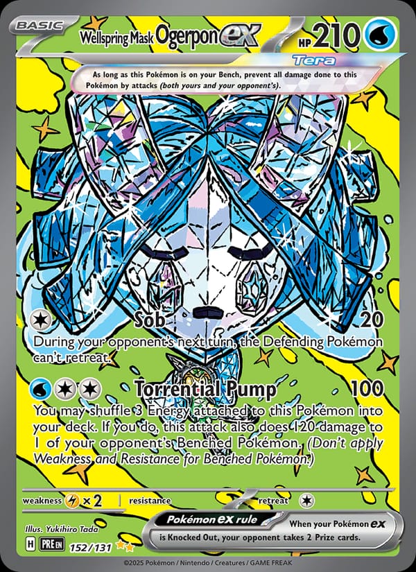 Wellspring Mask Ogerpon ex 152/131 Prismatic Evolutions Pokémon card
