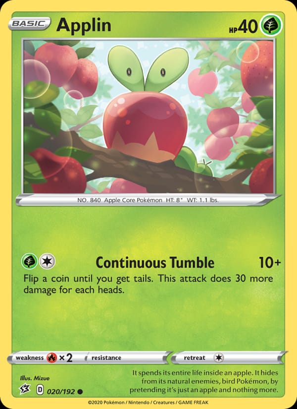 Applin 020/192 Rebel Clash Pokémon card