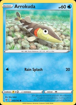 Arrokuda 052/192 Common – Rebel Clash Pokémon card