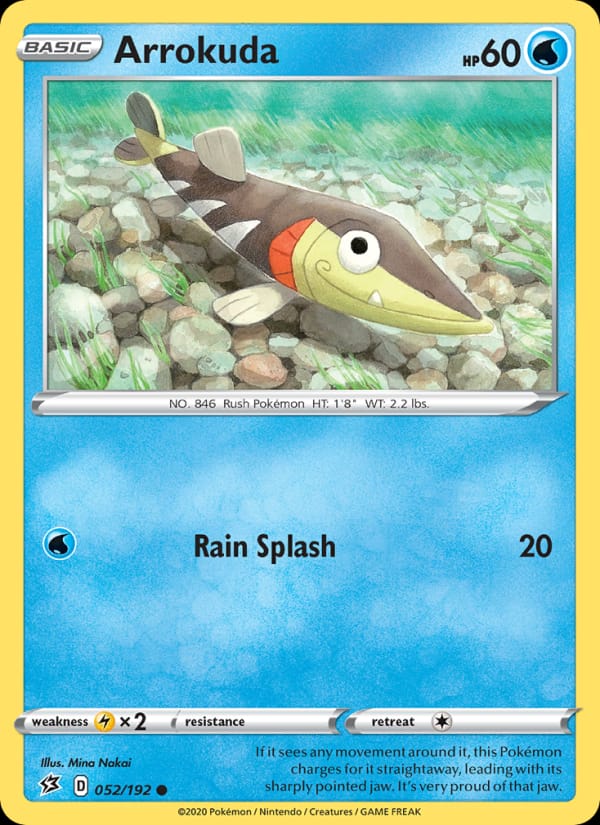 Arrokuda 052/192 Rebel Clash Pokémon card