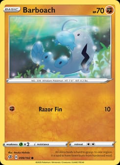 Barboach 099/192 Common – Rebel Clash Pokémon card