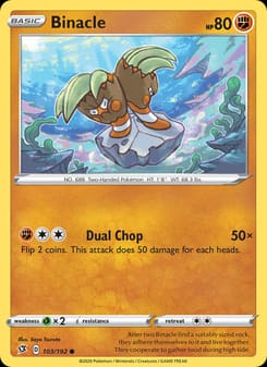 Binacle 103/192 Common – Rebel Clash Pokémon card