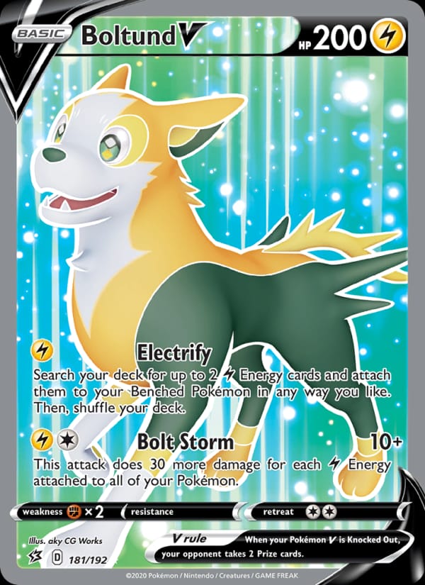 Boltund V 181/192 Rebel Clash Pokémon card