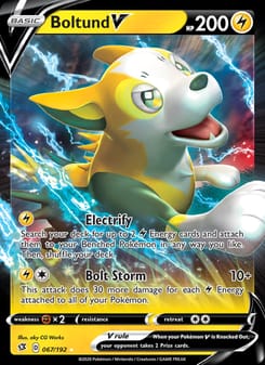 Boltund V 067/192 Ultra Rare – Rebel Clash Pokémon card