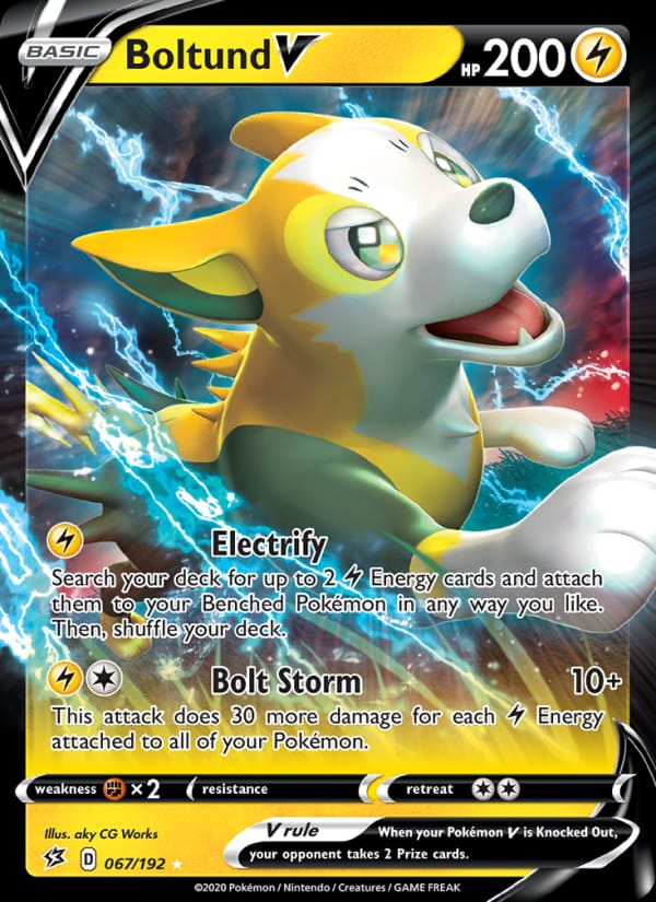Boltund V 067/192 Rebel Clash Pokémon card