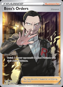 Boss's Orders (Giovanni) 189/192 Ultra Rare – Rebel Clash Pokémon card