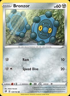 Bronzor 129/192 Common – Rebel Clash Pokémon card