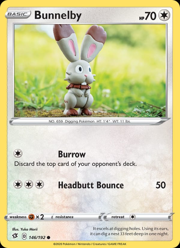 Bunnelby 146/192 Rebel Clash Pokémon card