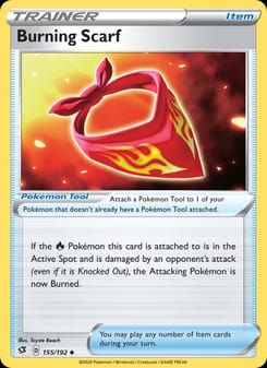 Burning Scarf 155/192 Uncommon – Rebel Clash Pokémon card